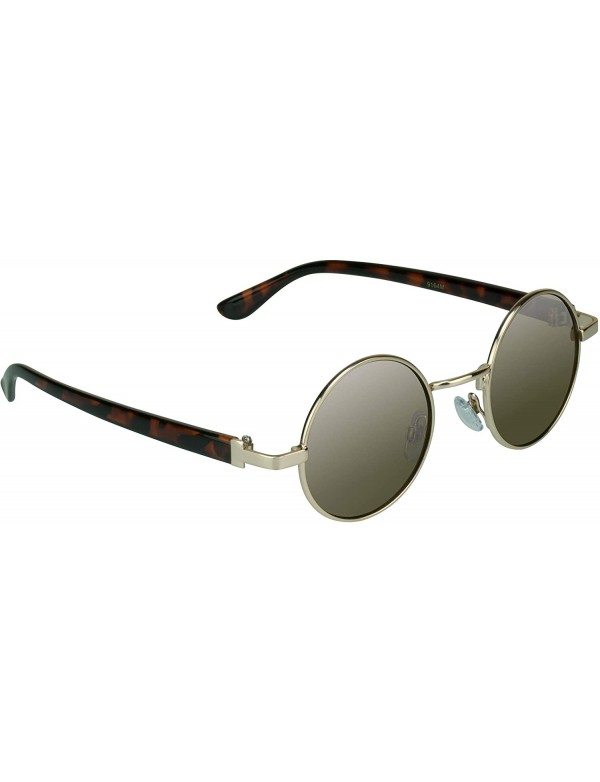 Round John Lennon Round Sunglasses. Free Microfiber Cleaning Case Included. - Gold - CH11C3CR2NX $13.65