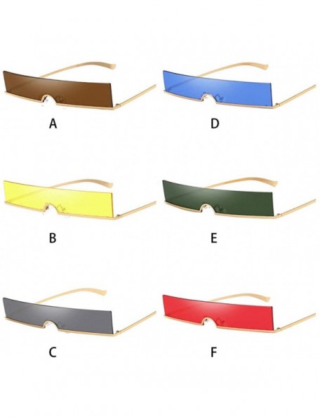 Rectangular Unisex Radiation Vintage Eye Sunglasses-Retro Eyewear Fashion Protection - E - CQ18OZ77AHQ $9.78