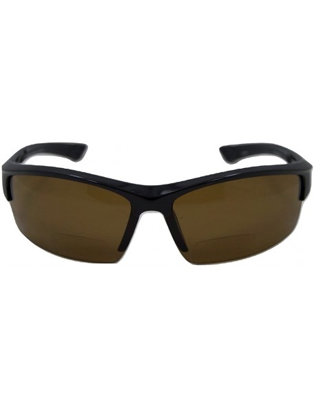 Wrap Magnificent Maui Wrap Polarized Nearly Invisible Line Bifocal Sunglasses - Brown - C7188W0Z7XI $34.16