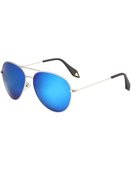 Aviator Unisex Sunglasses Polarized Aviator Women Men Metal UV Protection Blue s866 - CW17YD5RC3R $15.81