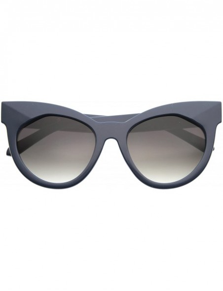 Oversized Chic Womens Oversized Flat Lens Bold Chunky Cat Eye Sunglasses 64mm - Blue-gold / Lavender - CS128PMCKAD $9.44