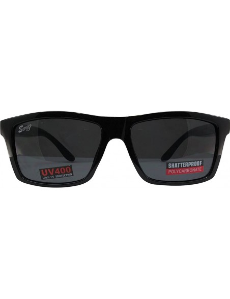 Wayfarer Riot Sunglasses Wayfarer Style Black and Purple Side Stripe Frames Smoke Lens - CJ185Q6SDHW $10.48