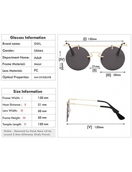 Round Men Women Vintage Round Brow Sunglasses Colored Metal Frame Tinted Lens Shades - Gold-red - CB18IGTYLCH $8.17