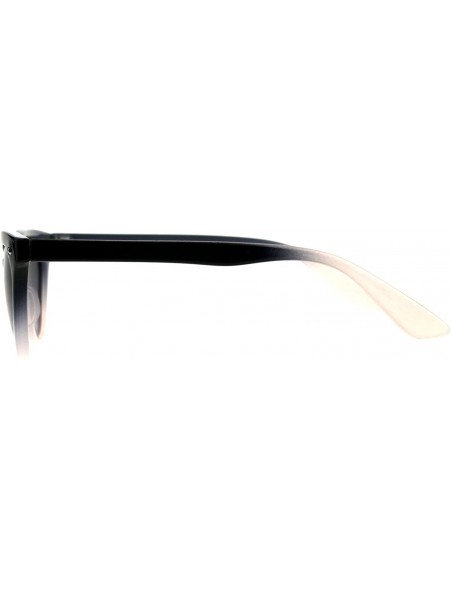 Rectangular Womens Narrow Horn Rim Boyfriend Plastic Gradient Sunglasses - Black Pink - CG18C7GWASL $12.81