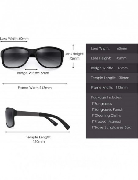 Wayfarer Polarized Driving Sunglasses Classic Spring Hinge Sun Glasses Men UV400 - CA18SXKICIC $18.44