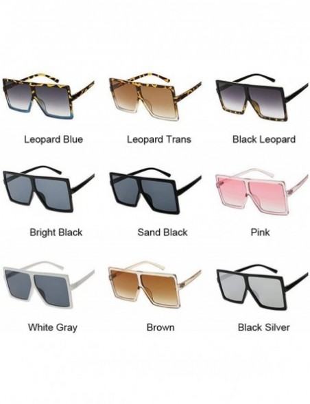 Rimless Oversized Shades Women Sunglasses Fashion Square Glasses Big Frame Vintage Retro Female Unisex Feminino - C6198A2GMIY...