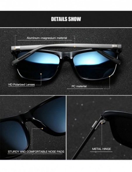 Sport Men Women Polarized Sunglasses Aluminum Magnesium Alloy Driving Sun Glasses Shades Male 90083 - Black Grey - CJ18X4I29H...