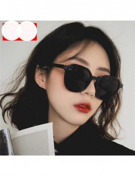 Oversized 2019 Fashion Tea Women Sunglasses Brand Designer Street Beat BlackGray - Teatea - CX18Y2OQ8TT $7.42