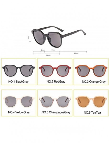 Oversized 2019 Fashion Tea Women Sunglasses Brand Designer Street Beat BlackGray - Teatea - CX18Y2OQ8TT $7.42