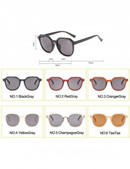 Oversized 2019 Fashion Tea Women Sunglasses Brand Designer Street Beat BlackGray - Teatea - CX18Y2OQ8TT $7.42