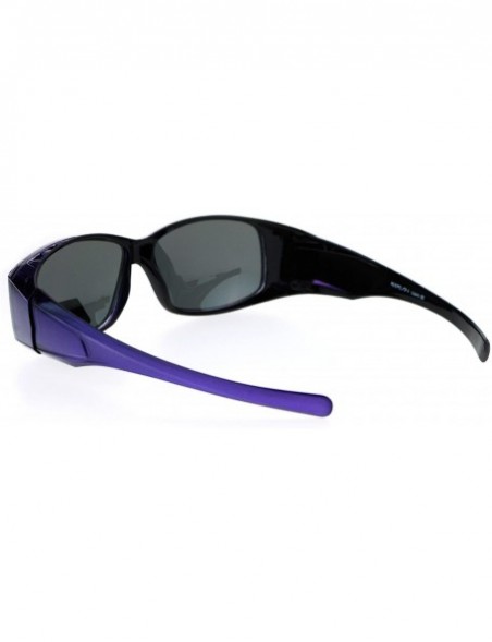 Rectangular Womens Fit Over Glasses Polarized Lens Sunglasses Oval Rectangular - Purple - C41873ESTD3 $14.91