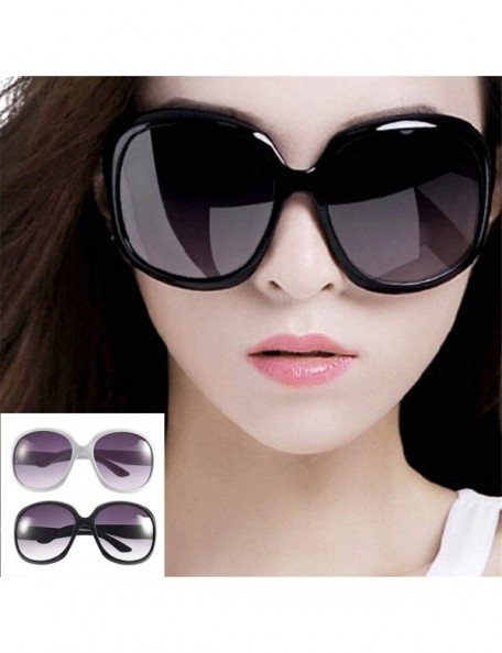 Round Womens Round Cat Eye Sunglasses Fashion Frame Eyewear - Black - C118K67R4MK $8.82