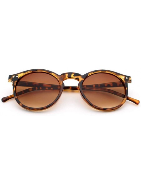 Round Round Sunglasses Women Multicolour Frame Mercury Mirror Lens Glasses Men Coating Round Sunglasses - Lgold - C1194OW3I39...