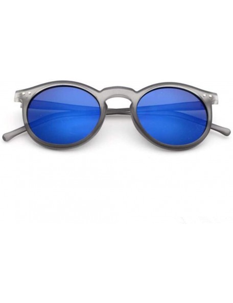 Round Round Sunglasses Women Multicolour Frame Mercury Mirror Lens Glasses Men Coating Round Sunglasses - Lgold - C1194OW3I39...