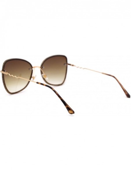 Butterfly Womens Expose Lens Bow Shape Butterfly Chic Sunglasses - Gold Brown - CS18WRED85K $12.91