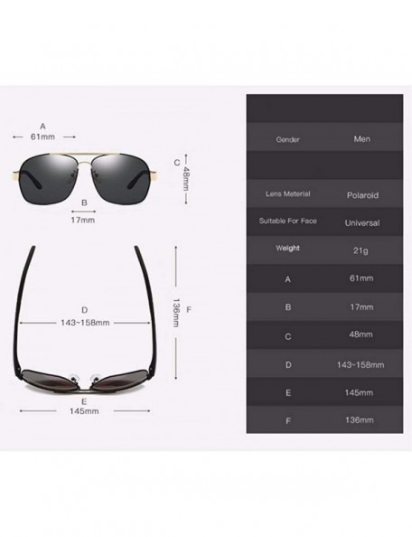 Aviator Metal film polarizing sunglasses Classic clam sunglasses for men and women - A - CC18QTH0T2R $40.10