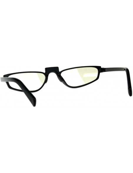 Rectangular Mens Vintage Goth Rectangular Plastic Futurism Pimp Sunglasses - Black Clear - CB18CC6SIHN $7.35