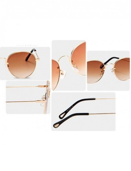 Round 2019 new sunglasses- ladies sunglasses small frame round sunglasses - E - CW18S0WXKE5 $28.78