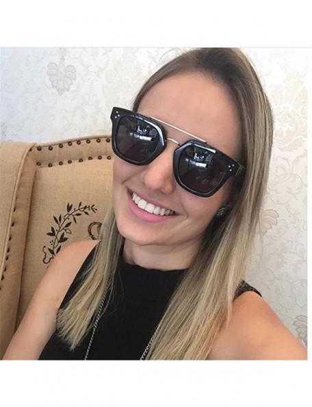 Rimless Designer Women Flat Top Exquisite Alloy Sunglasses Oversized Street Snap - White Frame - CQ188QOKWXT $12.08