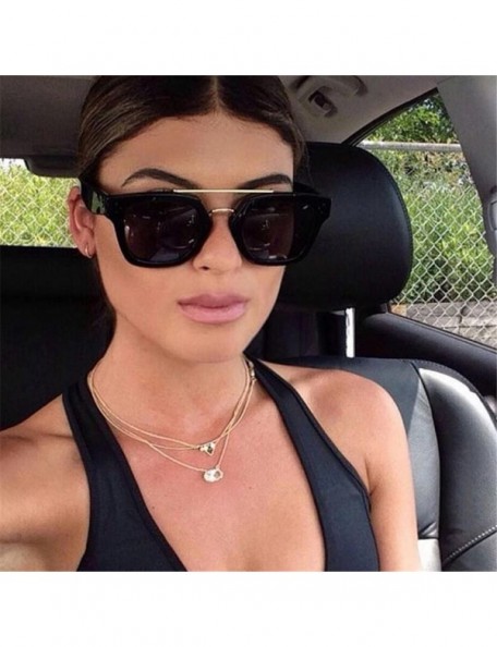 Rimless Designer Women Flat Top Exquisite Alloy Sunglasses Oversized Street Snap - White Frame - CQ188QOKWXT $12.08