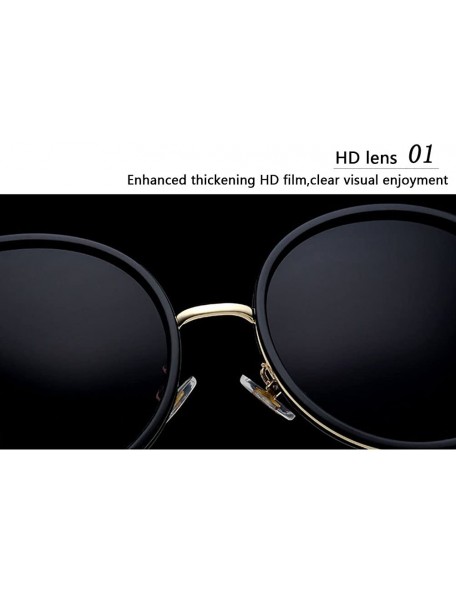 Wayfarer Mens Womens Sunglasses Round for Driving Holiday Traveling UV400 Protection - Black - CM18G8H4Y28 $12.32