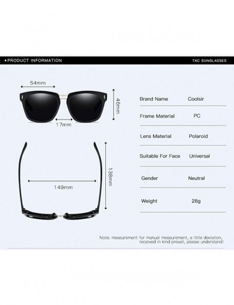 Square Sunglasses Unisex Polarized UV Protection Fishing and Outdoor Baseball Driving Glasses Retro Square Frame Classic - CD...