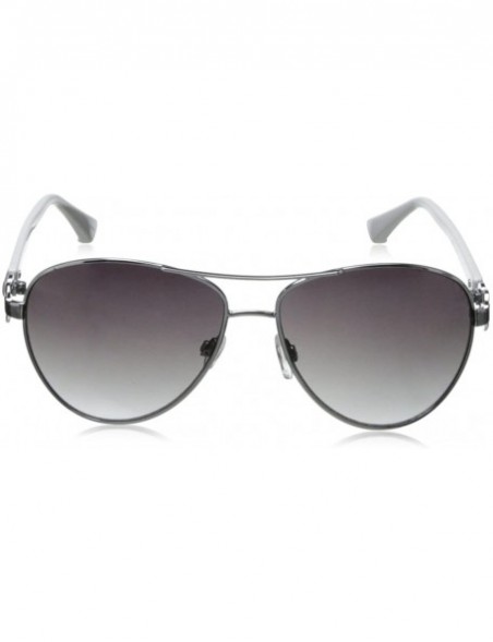 Aviator Women's R529 Aviator Sunglasses - 61 mm - Silver/White - CG11HJIU0CL $38.14