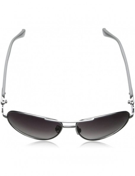 Aviator Women's R529 Aviator Sunglasses - 61 mm - Silver/White - CG11HJIU0CL $38.14