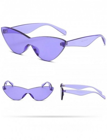 Rimless Sunglasses Rimless Vintage Oversized Glasses - F - C518QO3GLHR $6.97