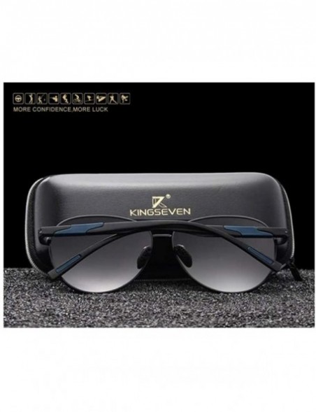 Aviator Genuine aviator sunglasses men fashion polarized UV400 ultra light Al-Mg - Black/Gray - CK18ZWMMLZU $34.36