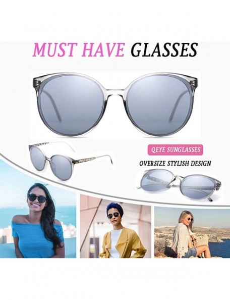 Oversized Oversized Sunglasses for Women Polarized Eyewear Fashion Big Frame UV Protection - Grey - CZ18OSLNZD9 $10.69