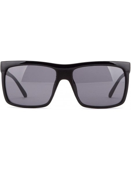 Wayfarer Fashion Squared Sleek Simple Sunglasses - Matte Black - CN119ZK5B2F $8.28