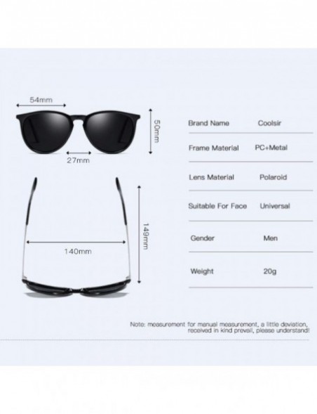 Aviator Polarized sunglasses Classic retro dazzling anti-dazzling night vision glasses driving Sunglasses - B - C718QCC5INK $...