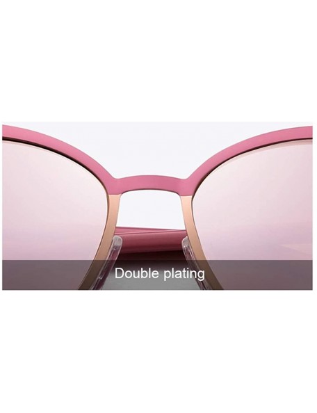 Round Fashion Sunglasses with Case for Women Classic Round Frame Eyewear UV 400 Protection - Pink - C318TL95MMK $39.24