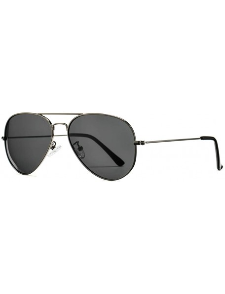 Oversized Classic Polarized Aviator Sunglasses for Men Women Mirrored UV400 Protection Lens Metal Frame - CE18SL3G2ZQ $17.76