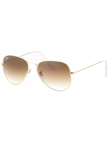 Aviator Aviator 3025 Sunglasses Metal Frame 58mm - Gold / Gradient Brown - C318HC4883L $23.36