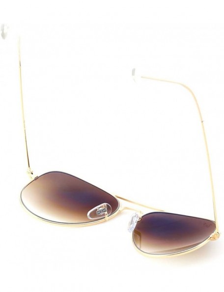 Aviator Aviator 3025 Sunglasses Metal Frame 58mm - Gold / Gradient Brown - C318HC4883L $23.36