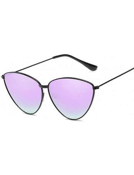 Cat Eye Women Metal Frame Cat Eye Sunglasses UV400 Mirror Sun Glasses Female Vintage Eyewear - Goldred - CY199GCCG3T $9.40