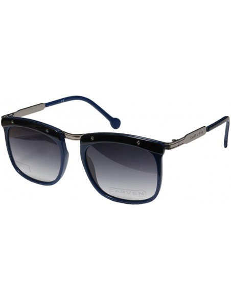 Square Marcele Mens/Womens Square Full-rim Gradient Lenses Sunglasses/Eyewear - Blue / Black / Gunmetal - CM121FZ7NHD $49.53