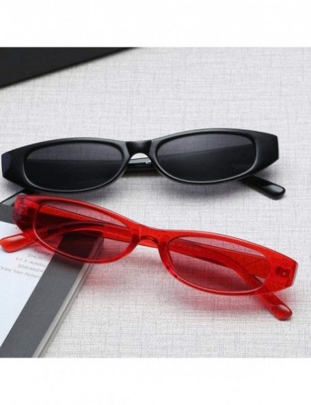 Aviator Sexy White Red Small Cat Eye Sunglasses Women Vintage Black Sun Glasses Red - Red - CC18Y4SG2TG $9.92