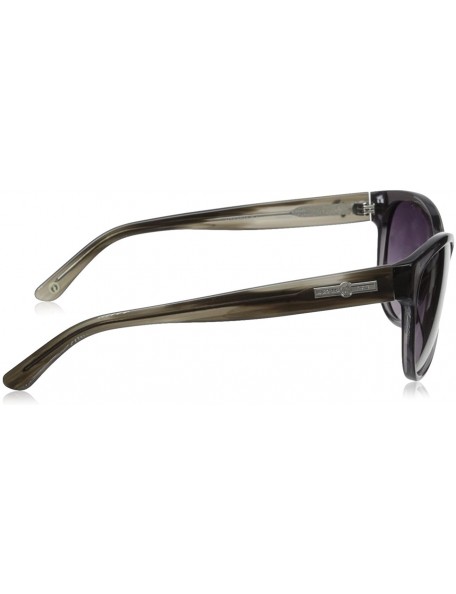 Rectangular Women's HT Classic Rectangular HTG1041 C2 Polarized Round Sunglasses - Grey Horn - C611OCMXDD5 $30.13