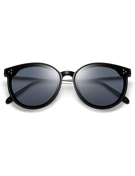 Oversized Fashion Design Oversized Round Women Sunglasses UV400 B2463 - Black - CZ18M9DRU3L $16.44