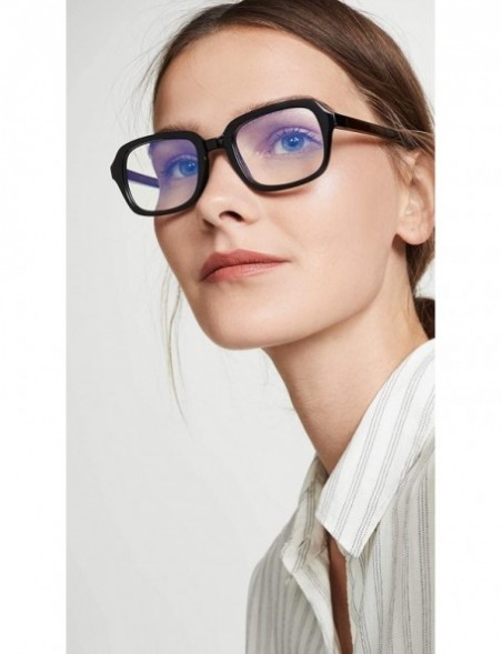 Square Women's Blue Light Hairy Otter And The Deathly Shallows Glasses - Black Tea - CB18TUI28I5 $27.52