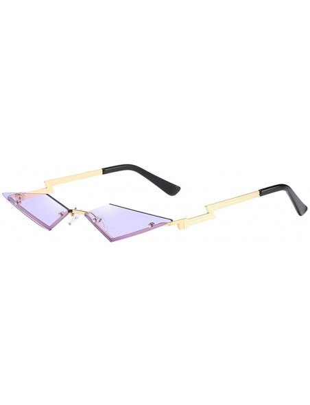 Goggle Sunglasses Polarizer Cat Eye Sunglasses Myopia Glasses Anti-UV Irregular - Purple - CK196D0GYYC $8.41