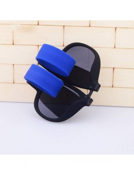 Butterfly Novelty Creative Wristband Sunglasses Polarized Sunglasses Driving Goggles Snap Bracelet - Blue - C5196OM997X $9.68