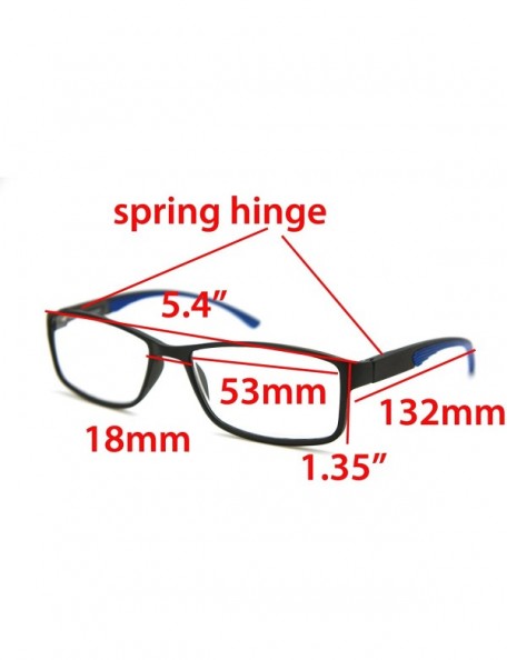 Rectangular Full-Rimless Flexie Reading double injection color Glasses NEW FULL-RIM - C81803MTTU6 $21.91