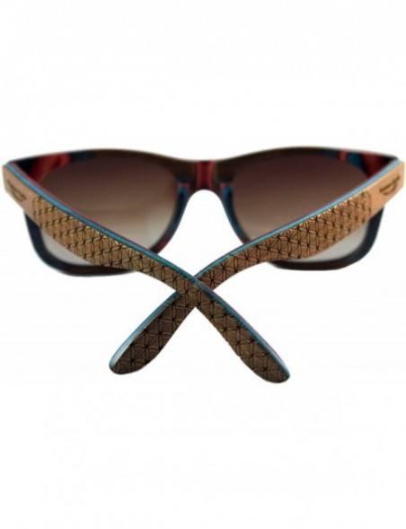 Wayfarer Handmade Maple Wood Sunglasses - Polarized UV400 Lenses in a Wooden Wayfarer that Floats! - CM12NA2Y7R0 $46.37