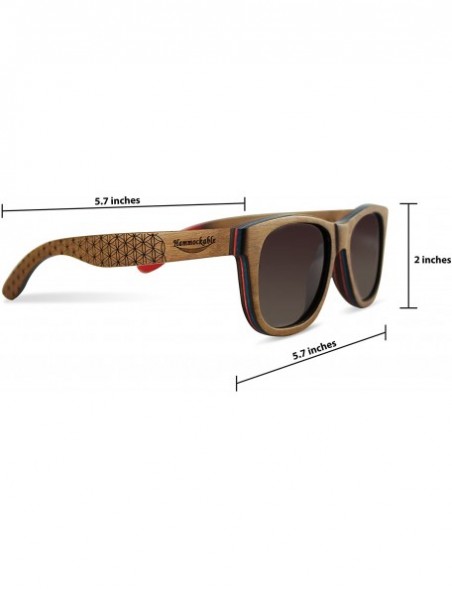 Wayfarer Handmade Maple Wood Sunglasses - Polarized UV400 Lenses in a Wooden Wayfarer that Floats! - CM12NA2Y7R0 $46.37