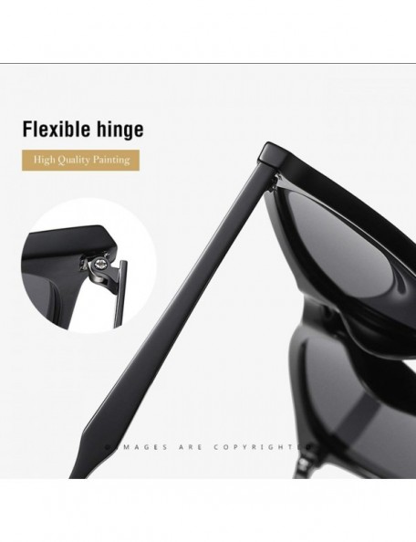 Round Unisex Round Polarized Sunglasses for Men Women UV400 Protection 8063 - Matte Black/Black - CZ195WOAMQU $9.36