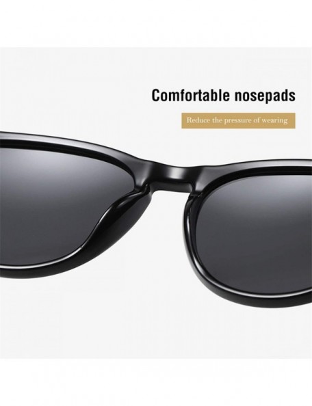 Round Unisex Round Polarized Sunglasses for Men Women UV400 Protection 8063 - Matte Black/Black - CZ195WOAMQU $9.36